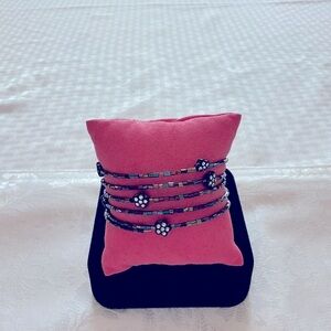 Black and Silver Coil Bracelet